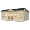 Palmako Clock House 5.8m X 4.3m Log Cabin Summerhouse (44mm)