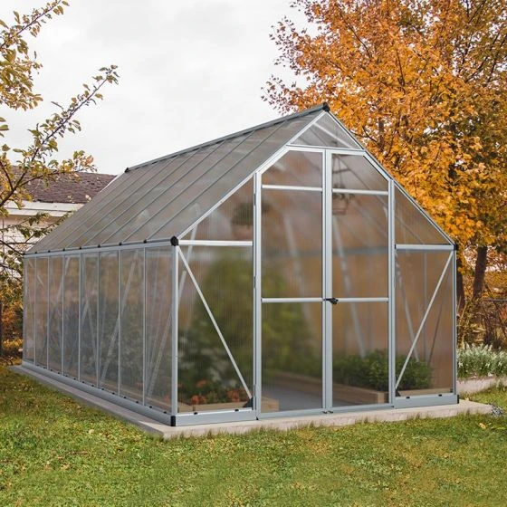 8' X 16' Palram Canopia Essence Large Walk In Aluminium Framed Greenhouse (2.44m X 4.87m)