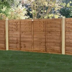 Forest 6' X 3' Brown Pressure Treated Super Lap Fence Panel (1.83m X 0.91m)
