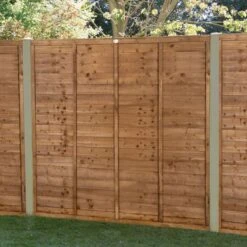 Forest 6' X 6' Brown Pressure Treated Super Lap Fence Panel (1.83m X 1.83m)