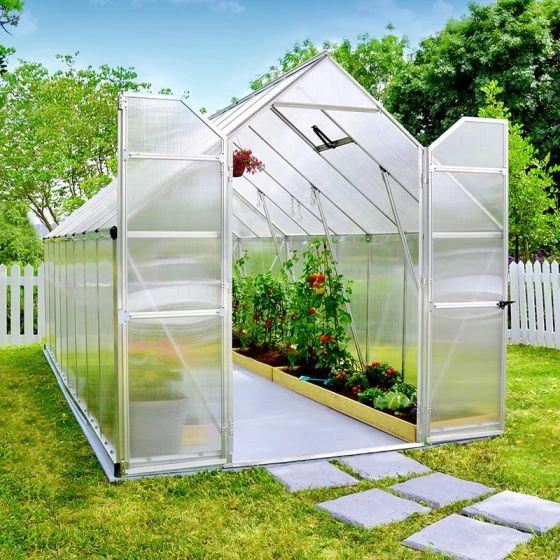 8' X 16' Palram Canopia Essence Large Walk In Aluminium Framed Greenhouse (2.44m X 4.87m) - Image 2