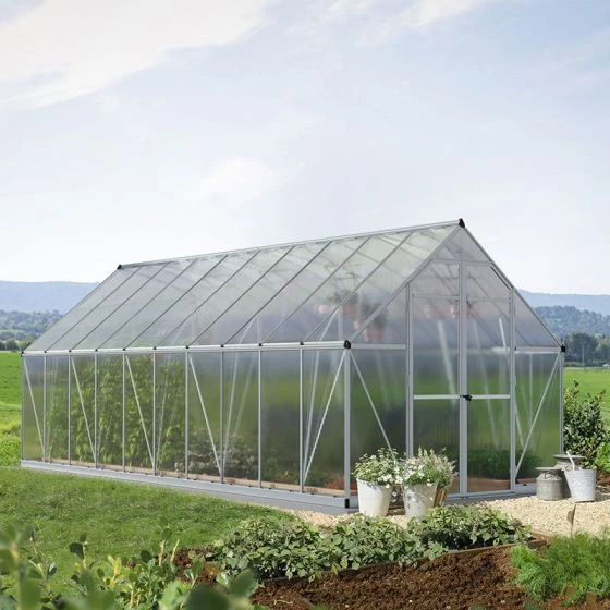 8' X 20' Palram Canopia Essence Large Walk In Aluminium Framed Greenhouse (2.44m X 6.07m) - Image 2