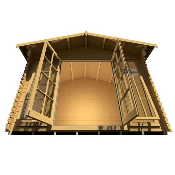 Shire Epping 3.6m X 3.6m Log Cabin Summerhouse (28mm) - Image 9