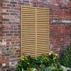 Forest 6' X 3' Pressure Treated Slatted Trellis Panel (1.8m X 0.9m)