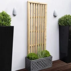 Forest 6' X 2' Pressure Treated Vertical Slatted Garden Screen Panel (1.8m X 0.6m)