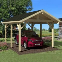 12' X 17' Palmako Robert Wooden Carport (3.5m X 5.1m)
