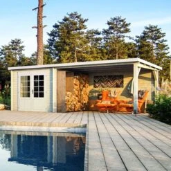 Palmako Ella 6m X 3m Log Cabin Summer House (28mm)