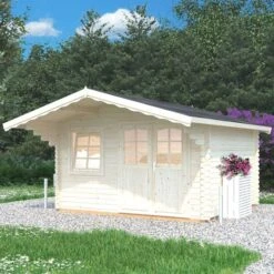 Palmako Sally 3.9m X 3.9m Log Cabin Garden Room (44mm)