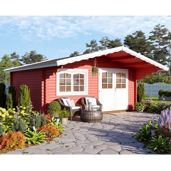 Palmako Sally 4.8m X 3.9m Log Cabin Summer House (44mm) - Image 6