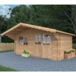 Palmako Sally 4.8m X 3.9m Log Cabin Summer House (44mm)