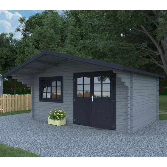 Palmako Sally 4.8m X 3.9m Log Cabin Summer House (44mm) - Image 2