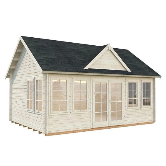 Palmako Claudia 5.4m X 3.9m Log Cabin Garden Room (44mm) - Image 6