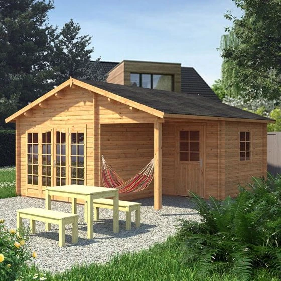Palmako Irene 5.3m X 5.7m Log Cabin Garden Building (44mm) - Image 2