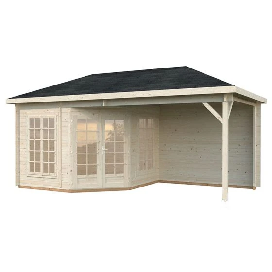 Palmako Melanie 5.7m X 3m Corner Log Cabin Summer House (28mm) - Image 11