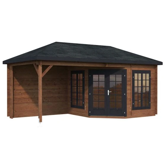 Palmako Melanie 5.7m X 3m Corner Log Cabin Summer House (28mm) - Image 13
