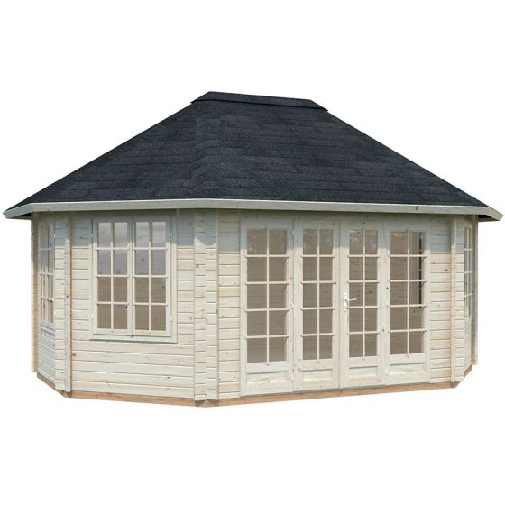 Palmako Hanna 4.2m X 5.7m Corner Log Cabin Summer House (44mm) - Image 9