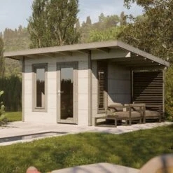 Palmako Grace 4.5m X 3.9m Pent Log Cabin (56mm)