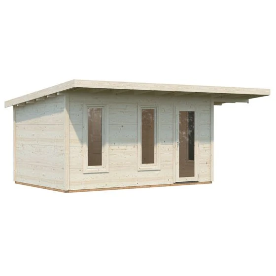 Palmako Grace 6m X 3.9m Pent Log Cabin With Canopy (56mm) - Image 5