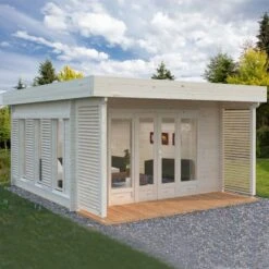 Palmako Caroline 4.3m X 5.4m Pent Log Cabin (44mm)