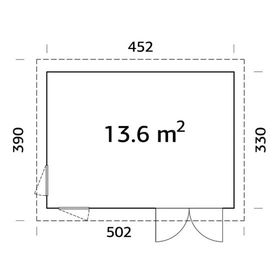 Palmako Simone 5m X 3.9m Pent Log Cabin (88mm) - Image 3