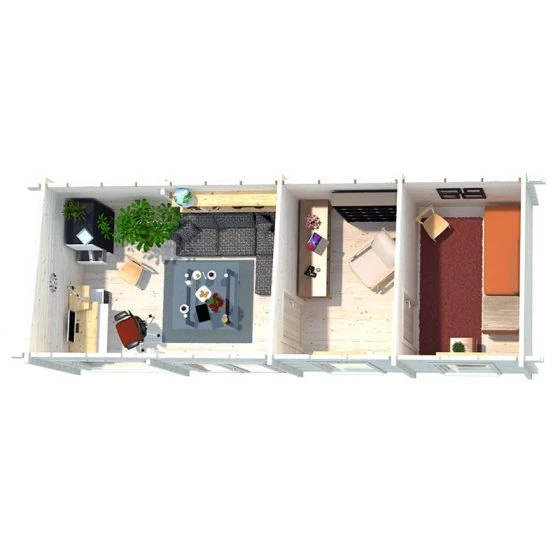 Palmako Heidi 8.8m X 3.9m Log Cabin Garden Building (70mm) - Image 4