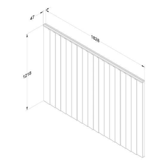 Forest 6' X 4' Vertical Closeboard Fence Panel (1.83m X 1.22m) - Image 2