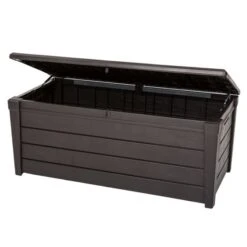 5' X 2' Keter Saxon Wood-Effect Garden Storage Box (1.38m X 0.6m)