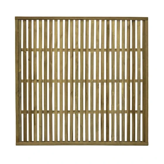 Forest 6' X 6' Pressure Treated Vertical Slatted Garden Screen Panel (1.8m X 1.8m) - Image 4