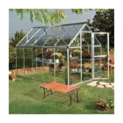 6'x10' Palram Canopia Harmony Walk In Silver Polycarbonate Greenhouse (1.8x3m)