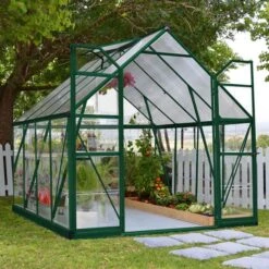 8' X 8' Palram Canopia Balance Green Greenhouse (2.47m X 2.44m)