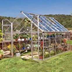 8' X 12' Palram Canopia Octave Silver Greenhouse (3.67m X 2.44m)