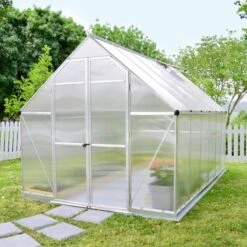 8'x12' Palram Canopia Essence Large Walk In Aluminium Framed Greenhouse (2.4x3.6m)