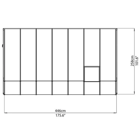 8'x14' Palram Canopia Rion White Sun Room Walk In Wall Greenhouse (2.4x4.2m) - Image 5