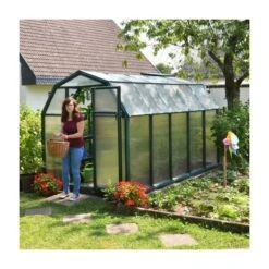 6'x10' Palram Canopia Rion EcoGrow Walk In Green Polycarbonate Greenhouse (1.8x3m)