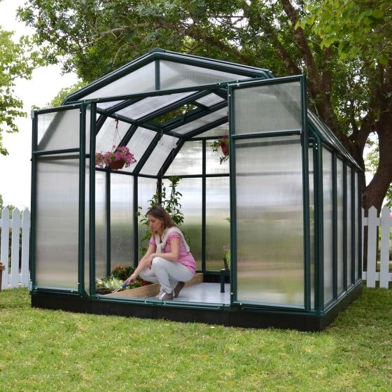 8'x8' Palram Canopia Rion Hobby Gardener Walk In Green Greenhouse (2.4x2.4m) - Image 2