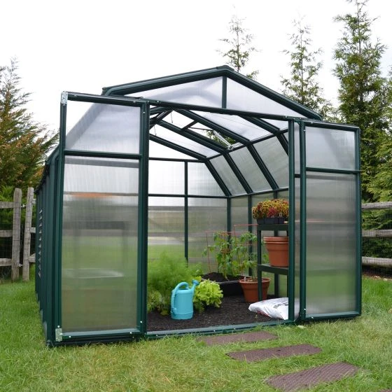 8'x8' Palram Canopia Rion Hobby Gardener Walk In Green Greenhouse (2.4x2.4m) - Image 6