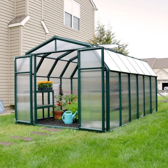 8'x12' Palram Canopia Rion Hobby Gardener Large Green Greenhouse (2.4x3.6m) - Image 2