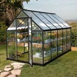 6' X 10' Palram Canopia Hybrid Grey Greenhouse (1.85m X 3.06m)