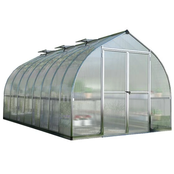 8'x16' Palram Canopia Bella Large Walk In Silver Aluminium Framed Greenhouse (2.4x4.8m) - Image 2