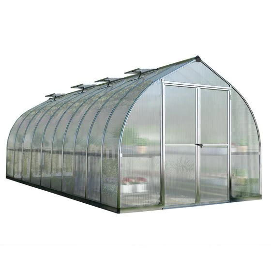 8'x20' Palram Canopia Bella Large Walk In Silver Aluminium Framed Greenhouse (2.4x6m) - Image 2