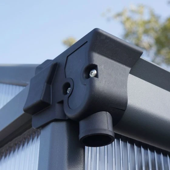 6'x8' Palram Canopia Glory Grey Walk In Polycarbonate Greenhouse (1.8x2.4m) - Image 10