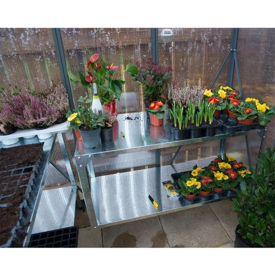 6'x8' Palram Canopia Glory Grey Walk In Polycarbonate Greenhouse (1.8x2.4m) - Image 9