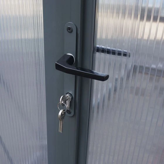 6'x8' Palram Canopia Glory Grey Walk In Polycarbonate Greenhouse (1.8x2.4m) - Image 8