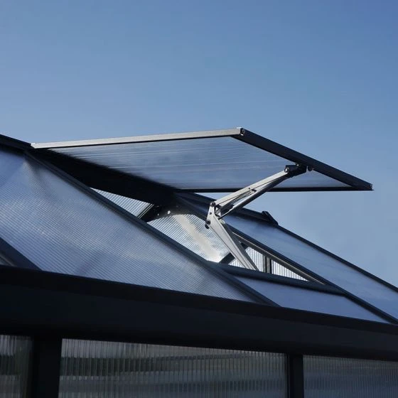 6'x8' Palram Canopia Glory Grey Walk In Polycarbonate Greenhouse (1.8x2.4m) - Image 7