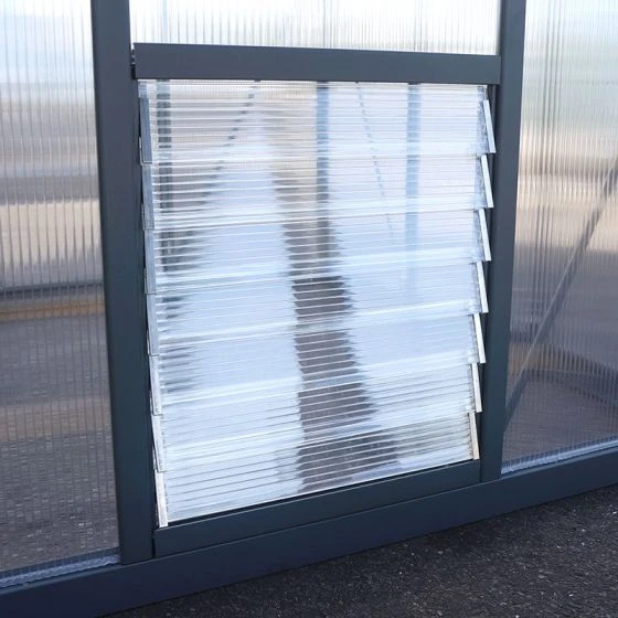 6'x8' Palram Canopia Glory Grey Walk In Polycarbonate Greenhouse (1.8x2.4m) - Image 6