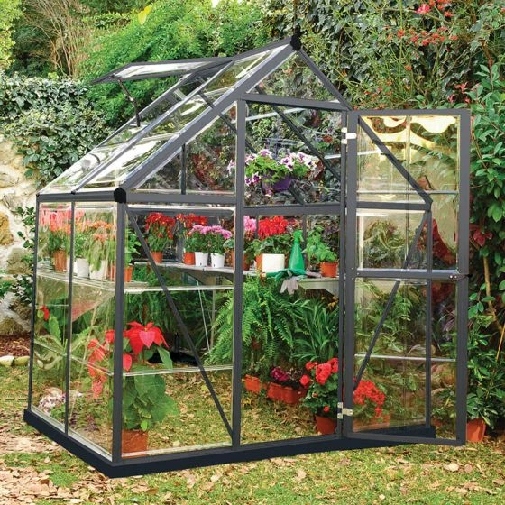 6' X 4' Palram Canopia Harmony Grey Greenhouse (1.85m X 1.26m)