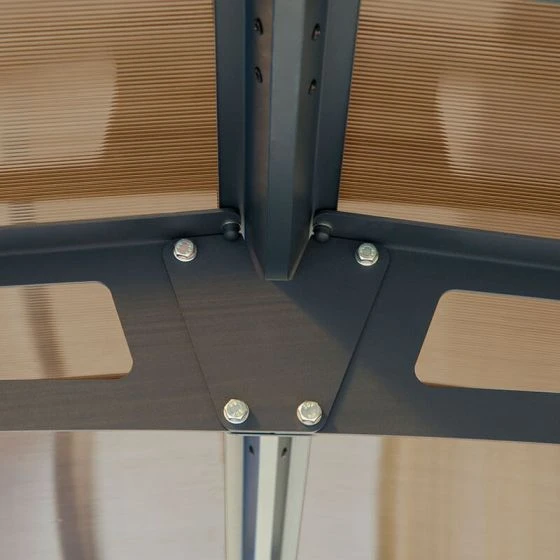 12' X 15' Palram Canopia Arcadia 4300 Grey Metal Carport (3.59m X 4.3m) - Image 9