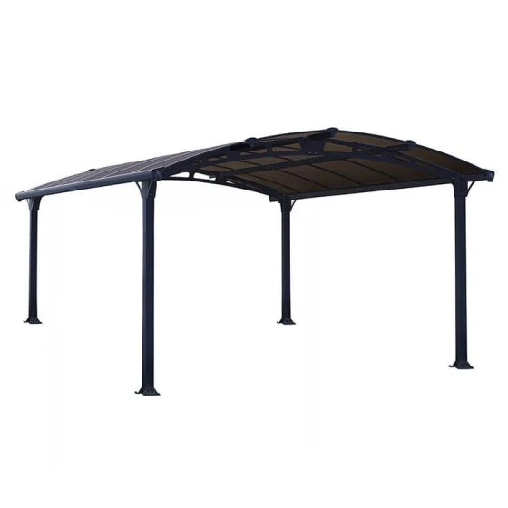 12' X 15' Palram Canopia Arcadia 4300 Grey Metal Carport (3.59m X 4.3m) - Image 3