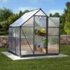 6' X 6' Palram Canopia Mythos Grey Greenhouse (1.85m X 1.86m)