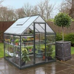 6' X 6' Palram Canopia Harmony Grey Greenhouse (1.85m X 1.86m)
